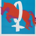 Zur gleichen Landtagswahl entstand ein Plakat, das mehrdeutig verstanden werden kann: Wird der „wilde Mann“ von der Frau „dressiert“?