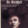 Clara Zetkin, Politikerin und Frauenrechtlerin, war zunächst in der SPD, später für die KPD aktiv. Hier – immer noch aktuell – auf einem Plakat aus dem Jahr 1986.