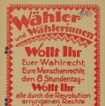 Im Reichstagswahlkampf 1920 wirbt die SPD mit ihren sozialen Errungenschaften.